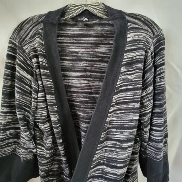 East 5th Cardigan Open B/W casual retro Cotton Large Women's officecore casual - Picture 5 of 9